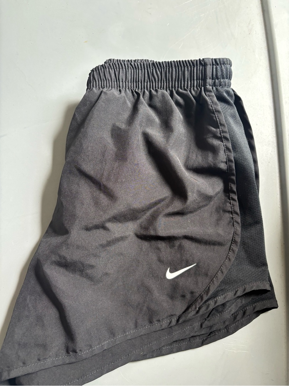 Nike Black Kids Shorts with White Swoosh